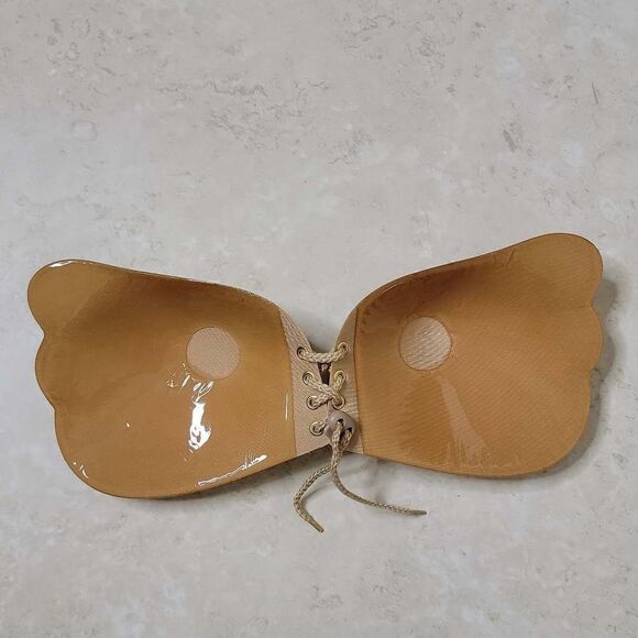 Self Adhesive Bra C Cup Backless Winged Goddess Nude - Picture 7 of 11